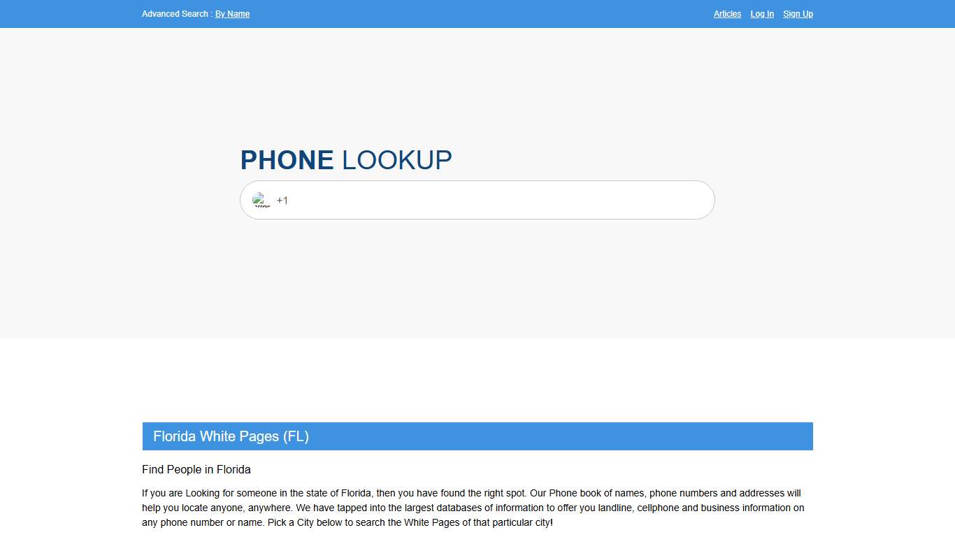 Florida White Pages - FL Phone Directory Lookup
